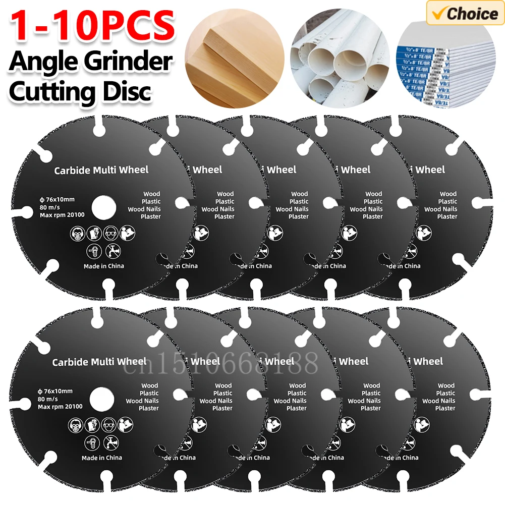 

1-10Pcs 76mm Metal Cutting Discs Metal Cutter Tools Sanding Grinding Wheels Blades Discs for Electric Angle Grinder Accessories