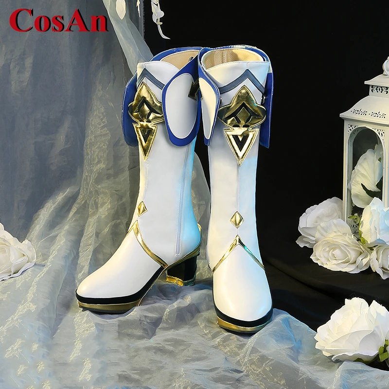 CosAn Game Genshin Impact Yunjin/Fischl/Sucrose/Kuki Shinobu Shoes Cosplay Universal Combat Boots Role Play Used Accessories