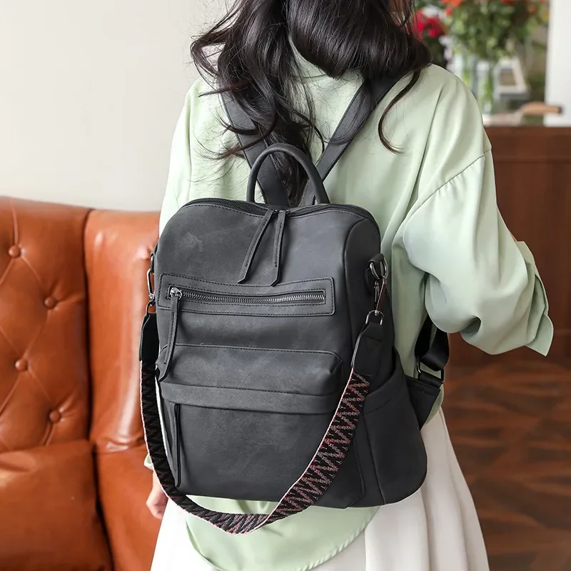 Waterproof Leather Backpack Purse for Women Anti-Theft Backpack Convertible Fashion Casual Shoulder Bag for Travel Handbags