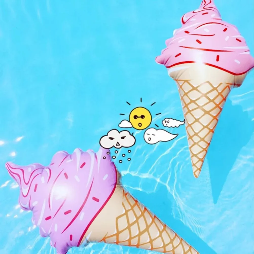 

92Cm Inflatable Ice Cream Cone Pink PVC Material Anti-Deflation Swimming Pool Beach Party Kids Room Decor Birthday Party Favors