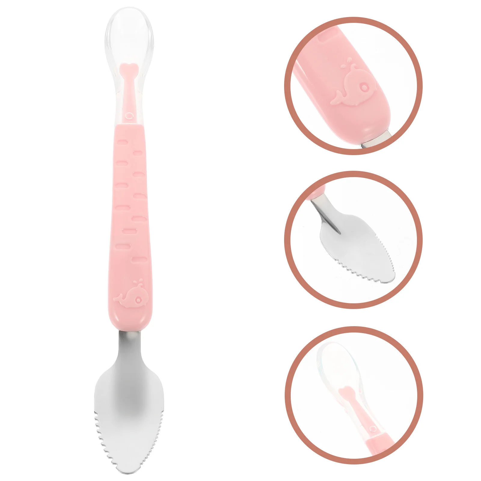 Raspador de acero inoxidable para el hogar, cuchara de frutas, cucharas de bebé, raspado de postre, suplemento alimenticio multiusos