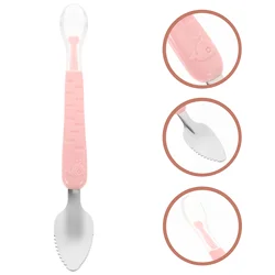 Raspador de acero inoxidable para el hogar, cuchara de frutas, cucharas de bebé, raspado de postre, suplemento alimenticio multiusos