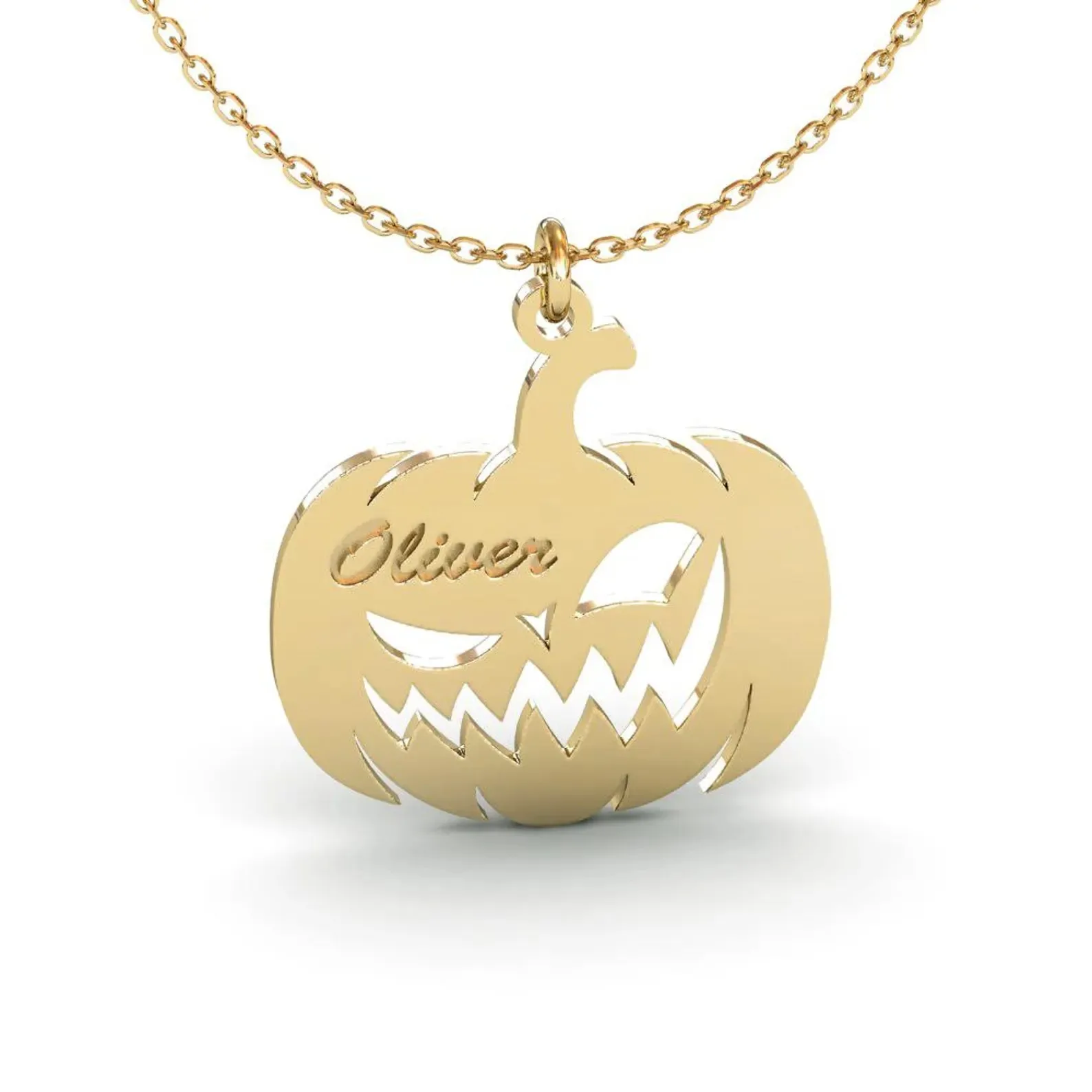 Halloween Pumpkin Necklace With Name Custom Pumpkin Necklace Pumpkin Jewelry Halloween Jewelry Pumpkin Pendant for Women Gift
