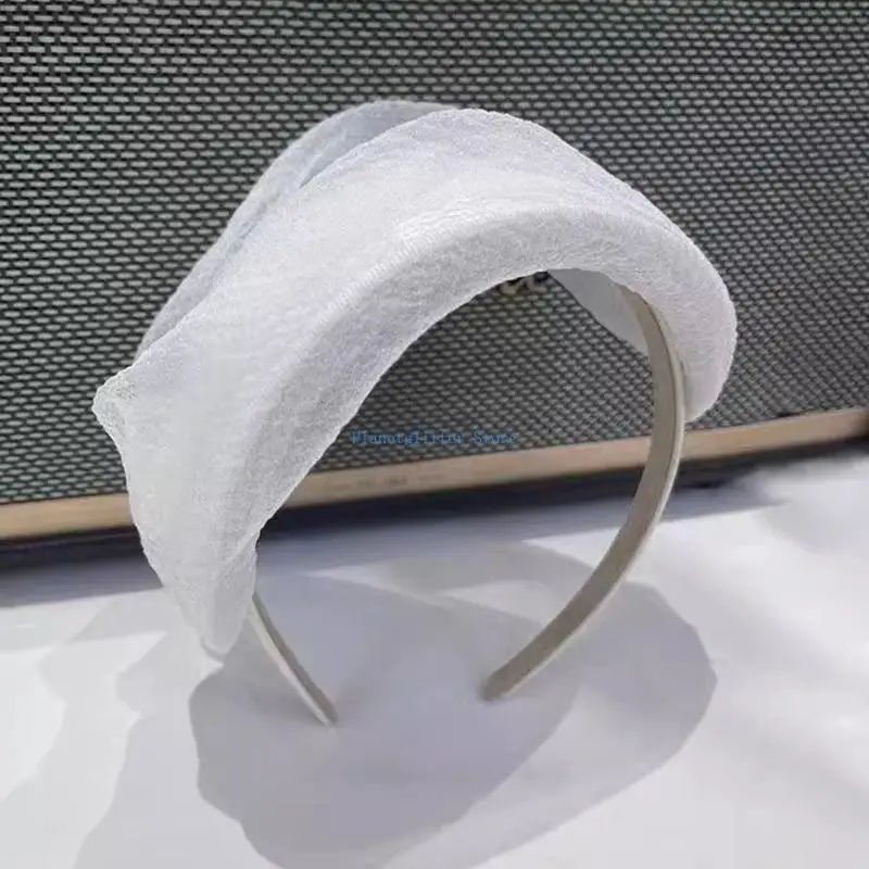 

652B Vintage Headband for Ladies Taking Photo Yarn Hat Decors Hairband 1920s French Hairband for Woman Girls