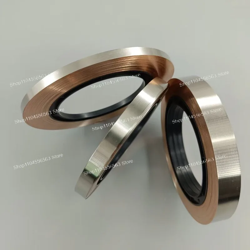 Nickel Plated Copper Strip,Pure Copper Nickel Plated Tape,Bright/Dull Narrow Strip 5/8/10/15/20/30mm Width Sample