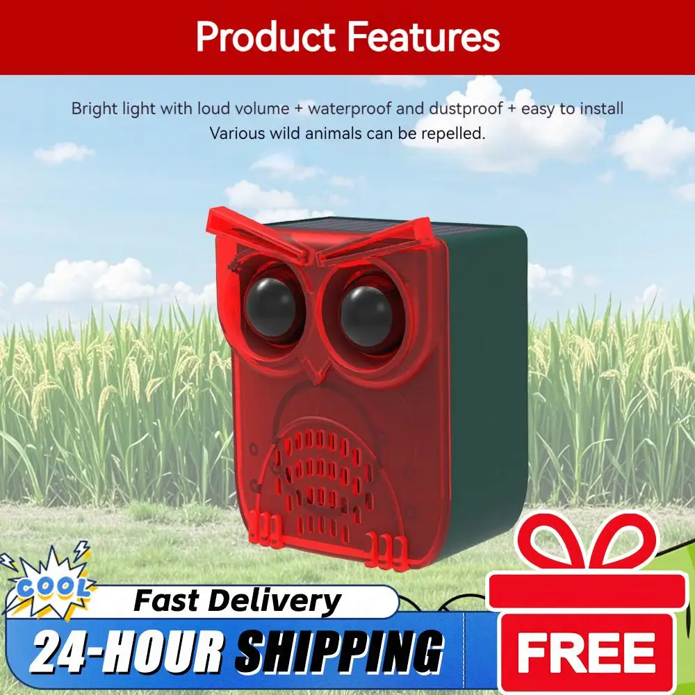 

Солнечная водонепроницаемая уличная сирена с имитацией лая собаки и звука выстрела, громкий шумовой сигнал для сада, фермы, дома, для отпугивания животных