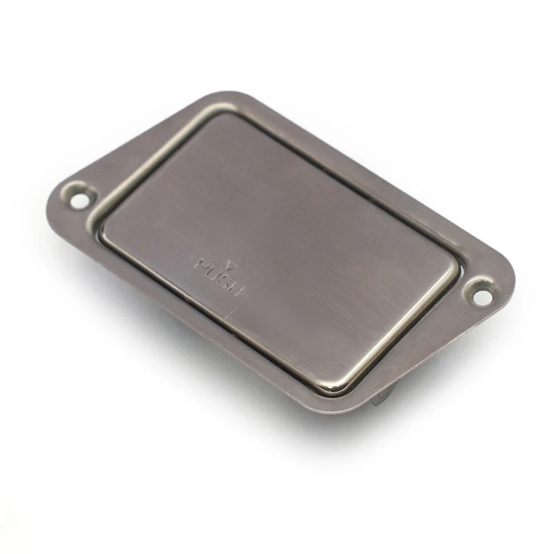 Rolling Stainless Battery Box For 9V 6F22 Metal Pushing Opening for Active Bass Guitar Pickup 9V Holder/Case Silver