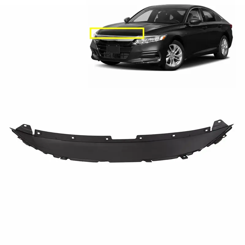 

OEM auto replacement car spare parts front bumper upper grille black molding strip cover for Honda accord 2018-2020