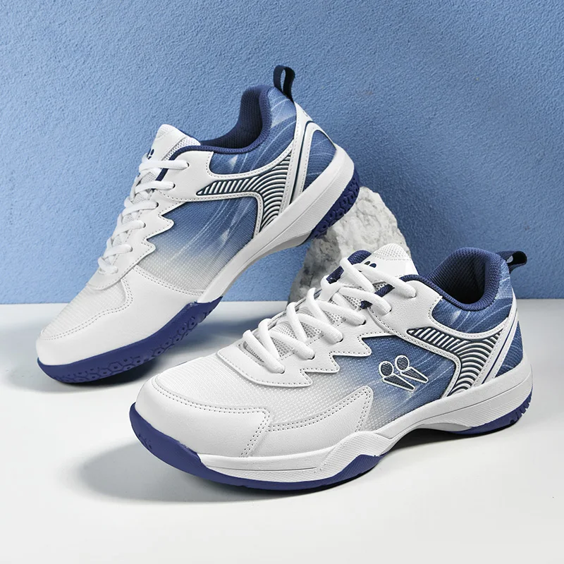 

Men Women Badminton Shoes Breathable Tennis Practice Training Shoes Lace-up Non-slip Outdoor Athletic Shoes Ping-pong Sneakers