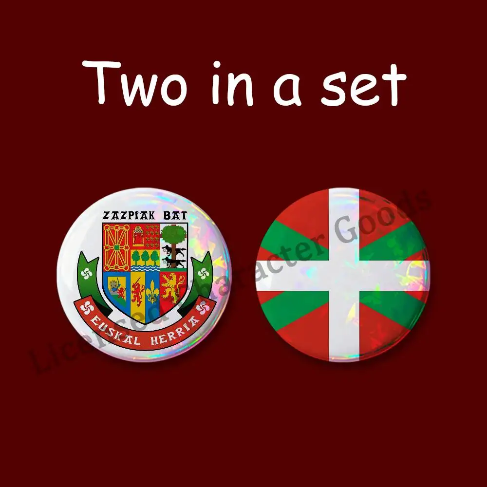 Euskal Herria Basque 2-piece set Badges Anime Merchandise Cosplay Nijigen Otaku Culture Large 75 58 44 32 25 mm Mini