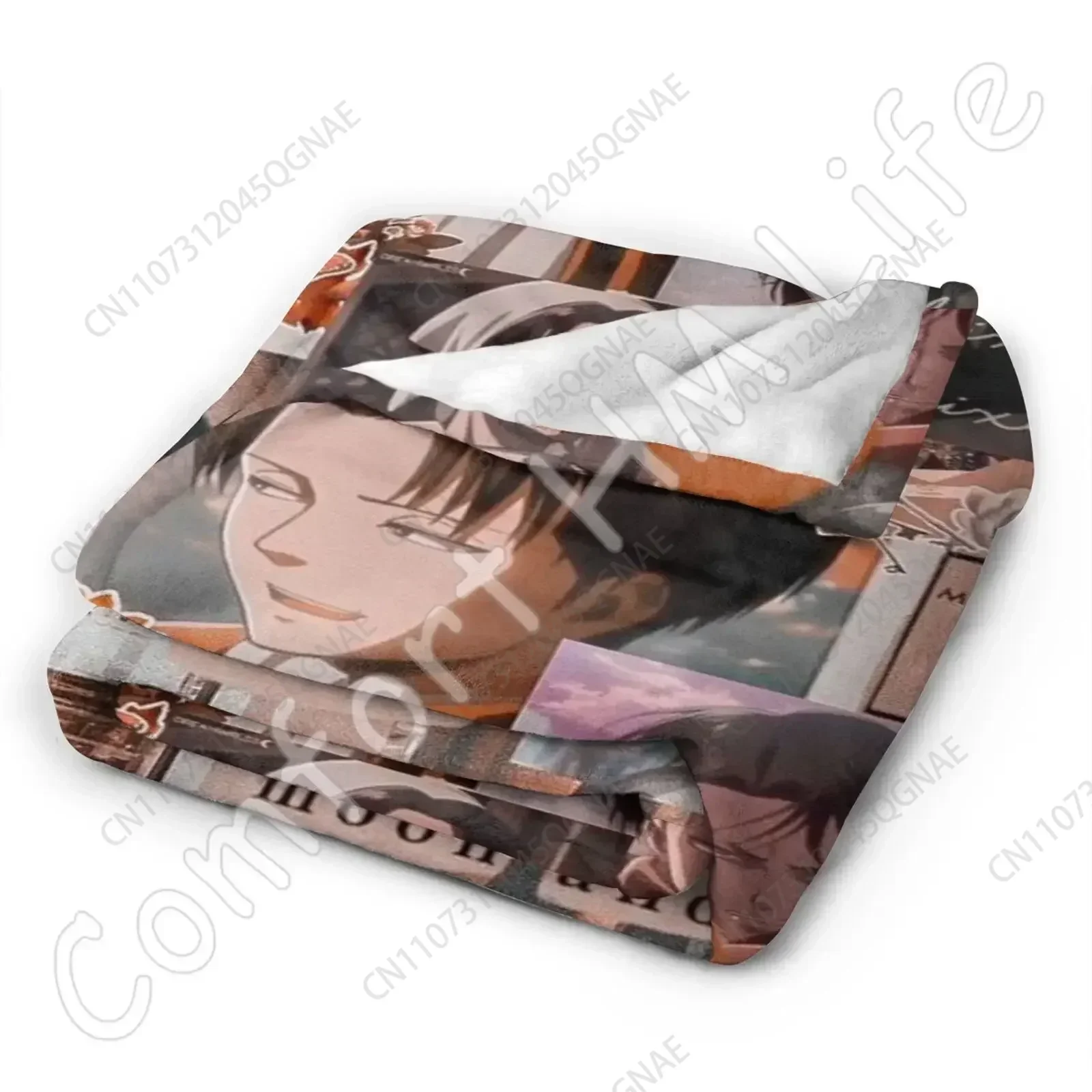 Levi Ackerman Blanket Ultra-Soft Lightweight Flannel Fleece Modern Throw Blanket For Home Office Travel 80X60 Inches Bed Spread