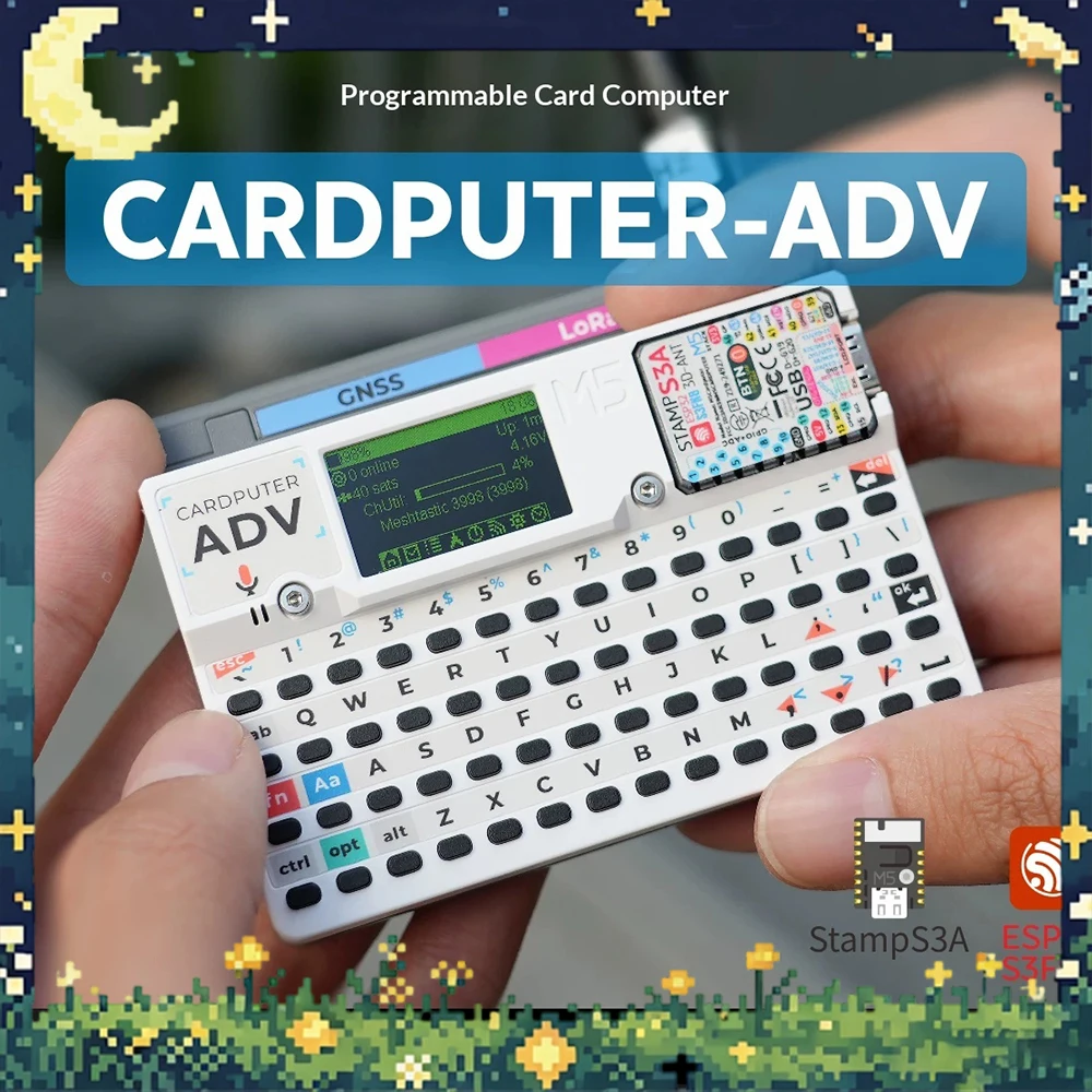 M5Stack Cardputer Adv Programmable Card Computer 6-Axis Attitude Sensor ES8311 Audio Decoding Chip Mini Development Board Gifts