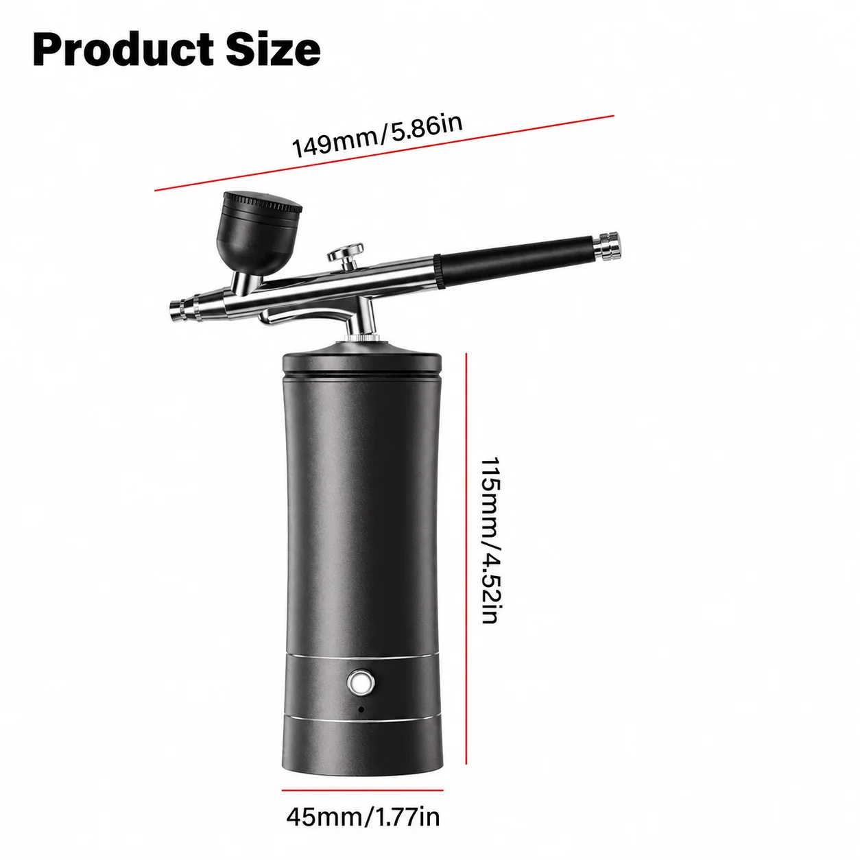 Portable Mini Airbrush Set Adjustable Pressure Nail Art Spray Pump Gun Pen Spray Paint Pen Low Noise for Makeup & Model Coloring