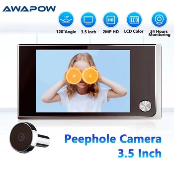 עינית דלת דיגיטלית Awapow עם מסך 3.5 אינץ׳