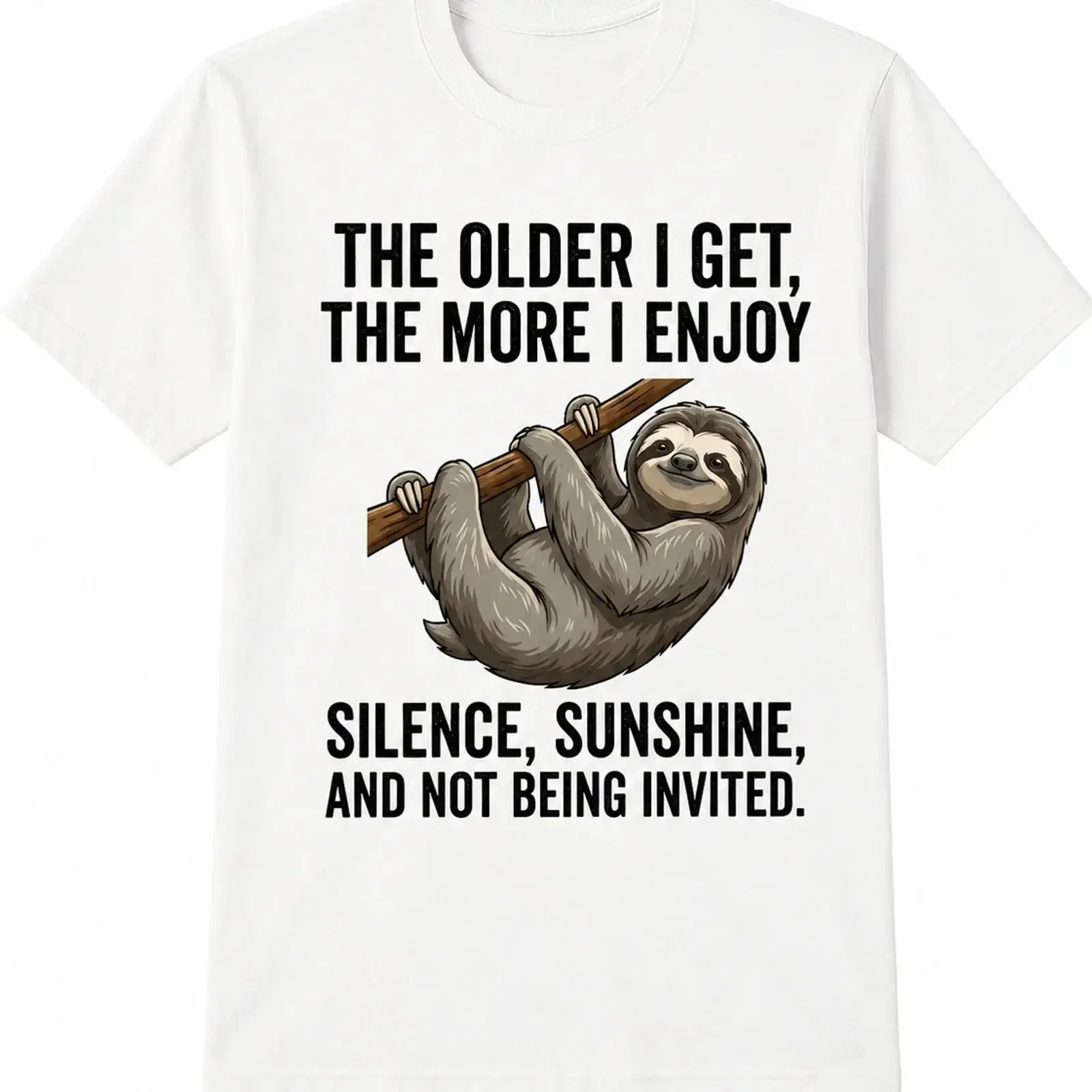 The Older I Get More Enjoy Silence Sunshine and Not Being Invited T Shirt Image 1 of 4 vintage Washed Soft homme Stretched