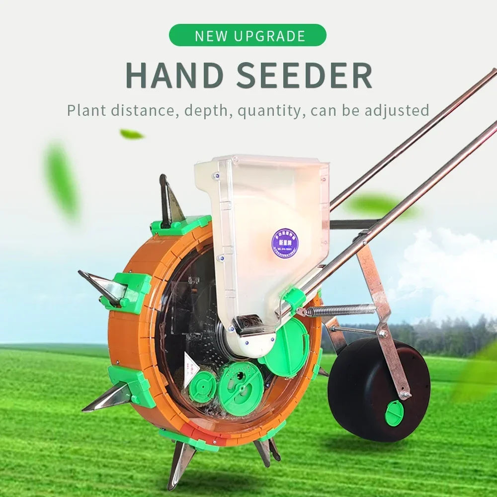 Agricultural machinery hand push manual fertilizer corn bean peanut seeder and planting machines