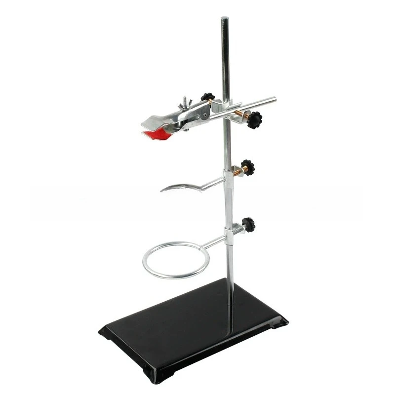 1 Set 50cm Lab Stands Support Laboratory Retort With Clamp Clip Flask Condenser Burette Iron Stands Educational Supplies