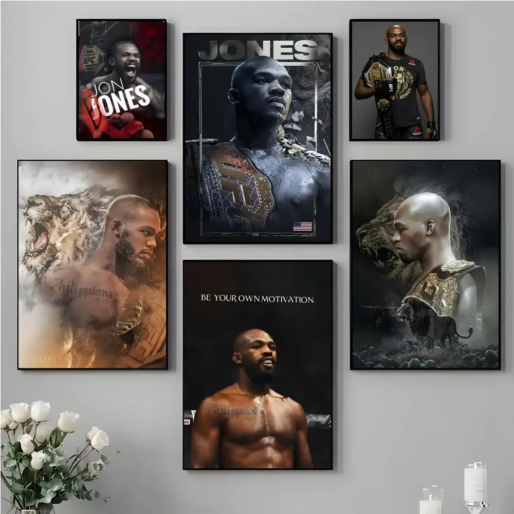 blooded boxing champion j-jon jones Poster High-definition poster stickers ideal gifts for bedrooms living rooms