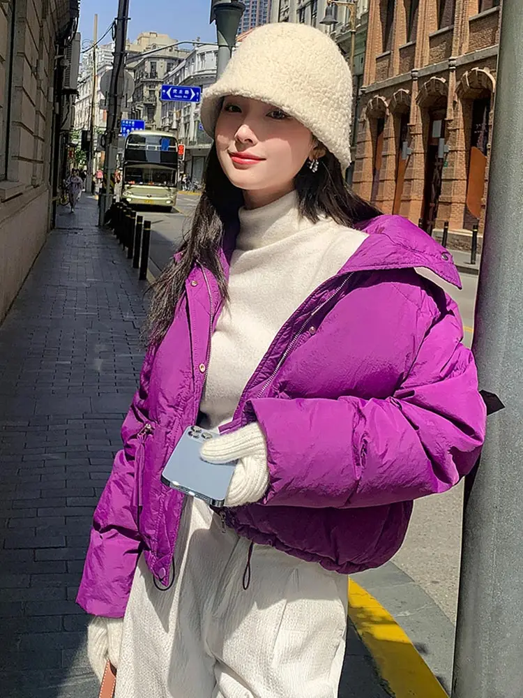 Vielleicht 2023 Cotton Padded Short Parkas New Hooded Down Winter Jacket Women 6 Color Thick Warm Winter Coat Female Outerwear