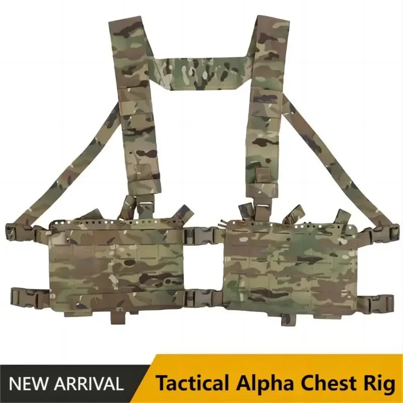 Tactical Chest Rig Laser Cut Molle Airsoft Carrier Plate Wargame Hunting Equipment