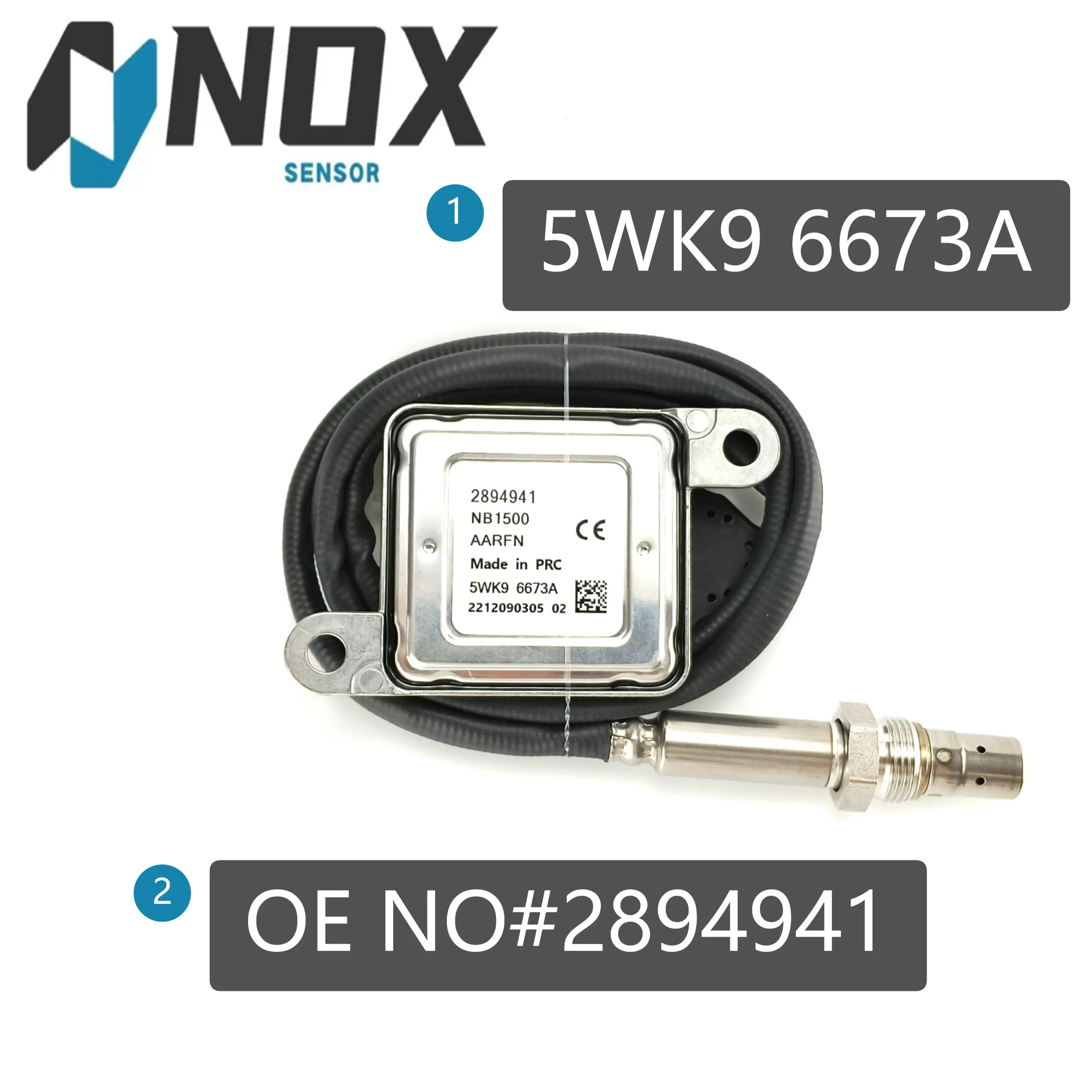 

Nitrogen Oxide NOX Sensor 5WK9 6673A Fits for Cummins 12V 3687334RX