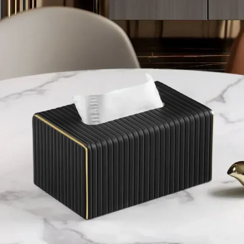 Home Decoraction Luxury European Style Tissue Box,High Quality Leather Tissue Holder,Hotel Living Room  Home Decor Tissue Boxes