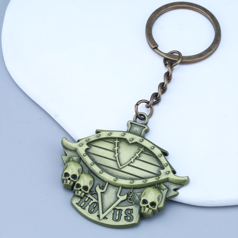 Juego Warhammer 40K llavero de calavera de la Legión Negra mochila universalizada llavero de coche accesorios de joyería de moda regalo para amigos