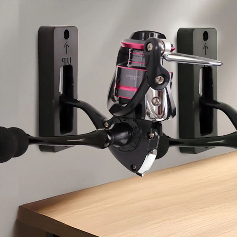 

Fishing Reel Holder Storage Rack Space-Saving Fishing Reel Hanger Fishing Reel Wall Mount Rack for Home Garage Shop