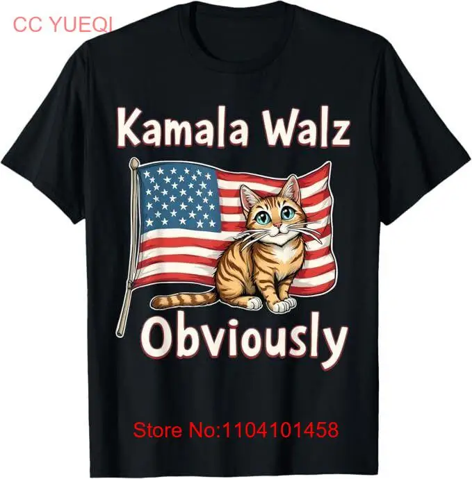 Harris Walz Obviously 2024 Harris Tim Walz Cats For Kamala Unisex T-Shirt