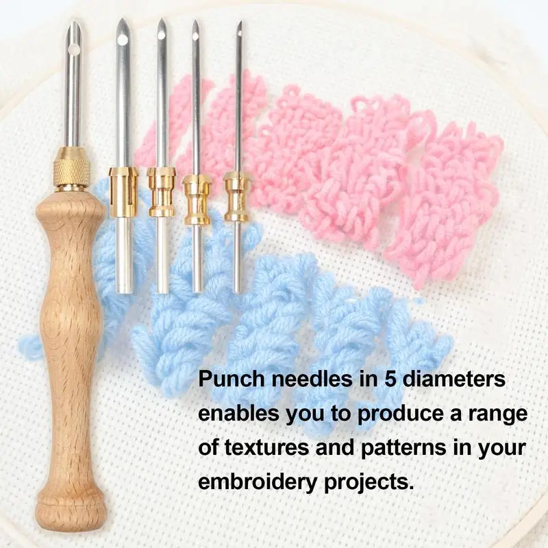 Punch Needle Magic Embroidery Pen Kit Needle Rug Hooking Tool Complete Set Embroidery Pens For Stitching DIY Craft Embellishment