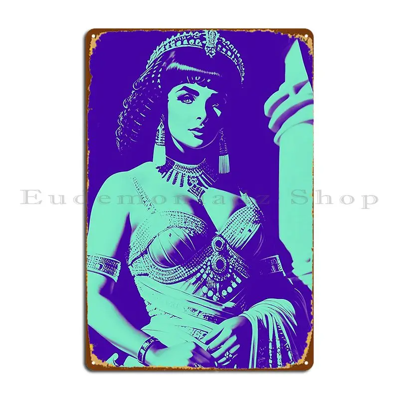 Cleopatra Metal Plaque Poster Mural Club Rusty Club Create Tin Sign Poster