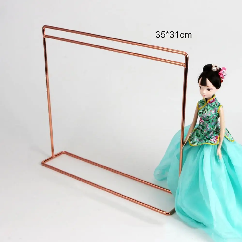 Garment Organizer Doll Clothes Rack Dollhouse Furniture Earrings Jewelry Miniature Hangers Metal Display Stand