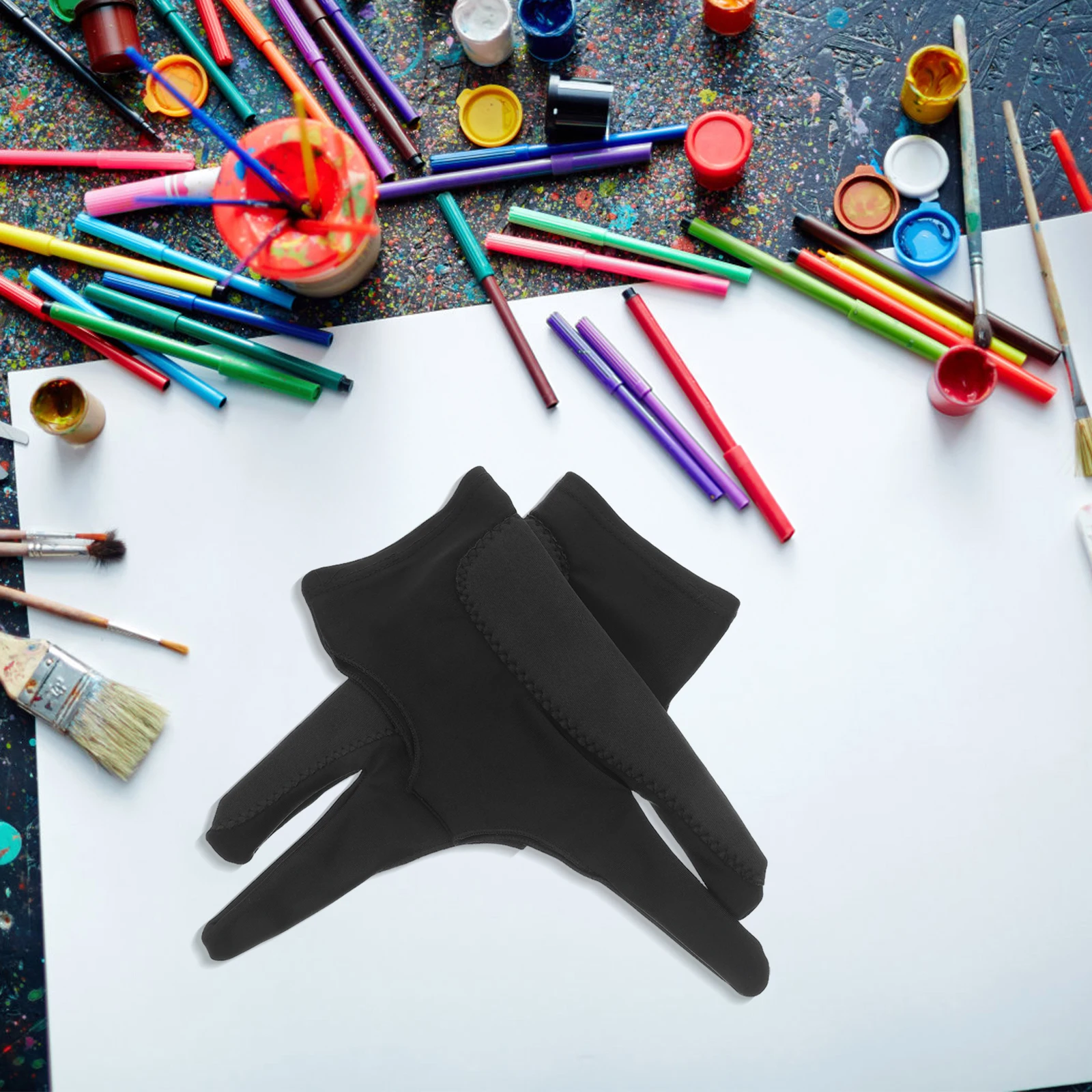 1Pair Tablet Drawing Glove Two-Finger Anti-Touch Accessory High Flexibility Reusable for Digital Sketching Writing