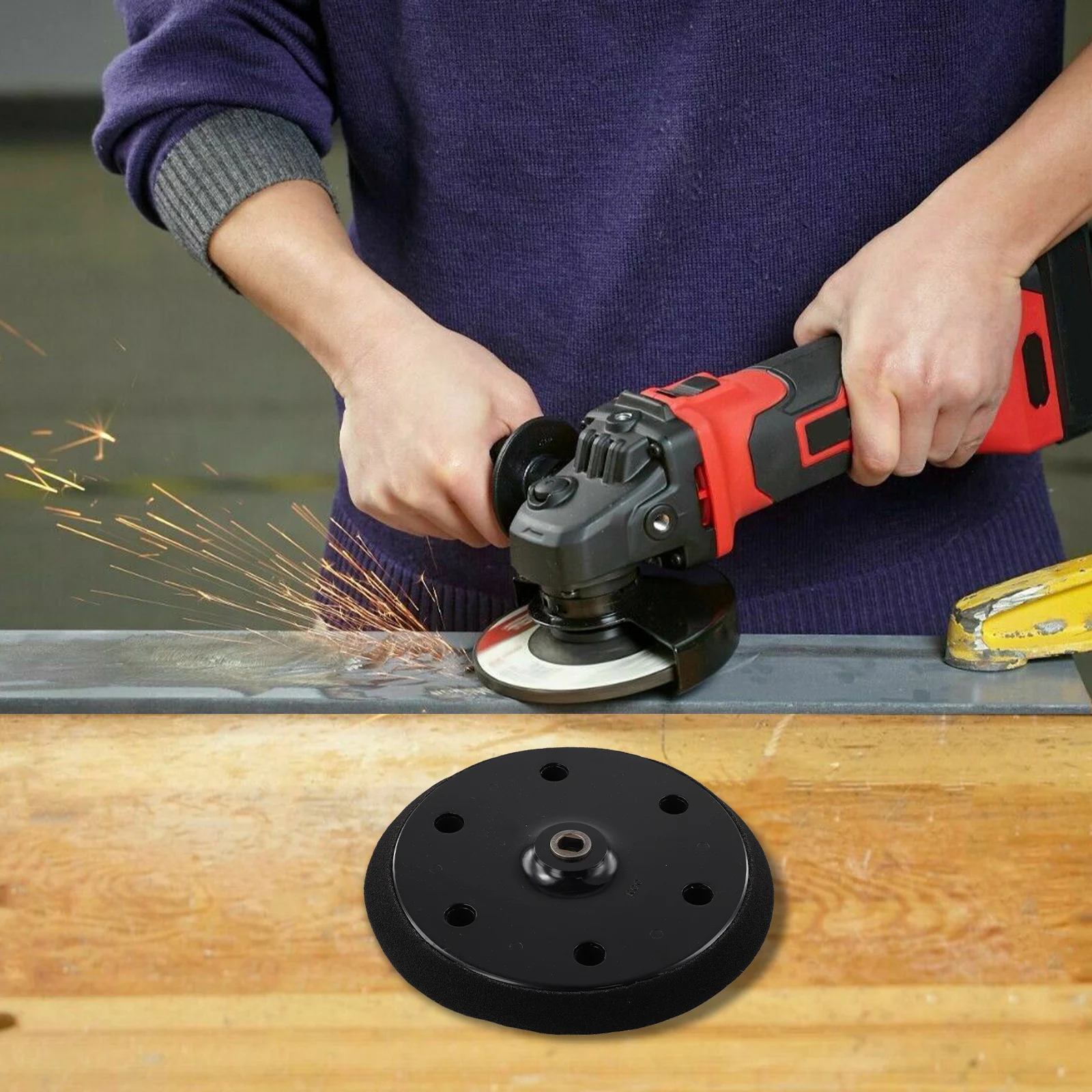 9 Inch 6 Hole Drywall Sander Pad Backing Pad And Replacement Sanding Disc For Orbital Sander Polishing 9 Inch 6