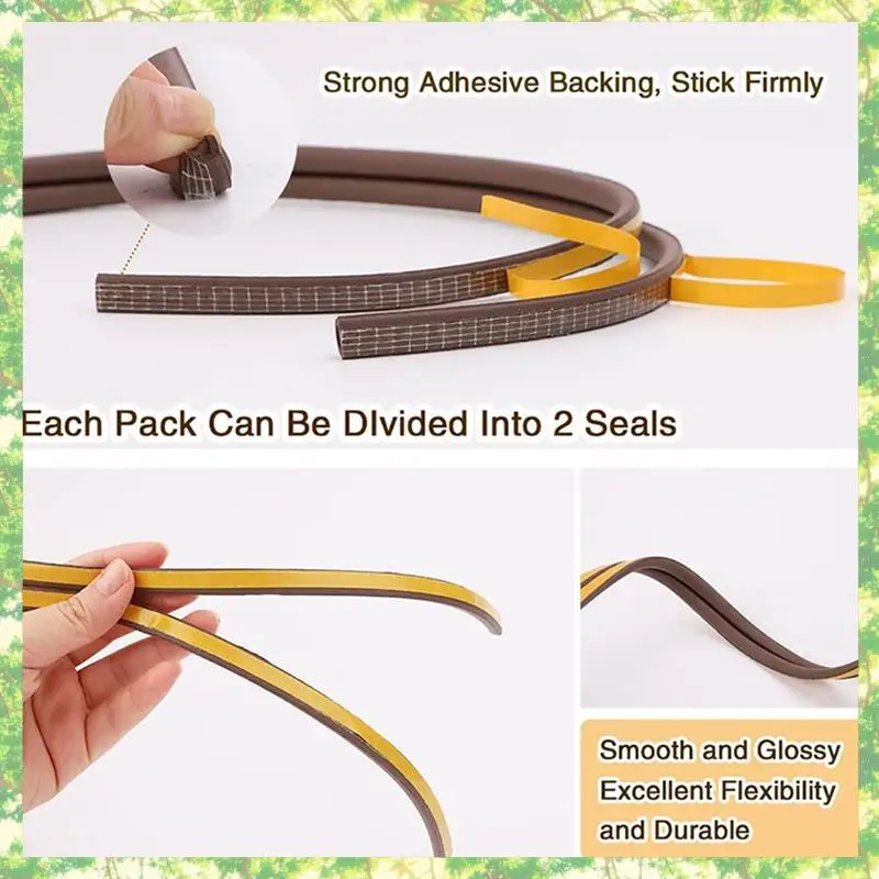 เป็นมิตรกับสิ่งแวดล้อม-6 ม้วนEVA Seal Weather StripโฟมเทปDประเภท 10MประตูWindows Draft Excluder Anti-Collisionซีลแถบ