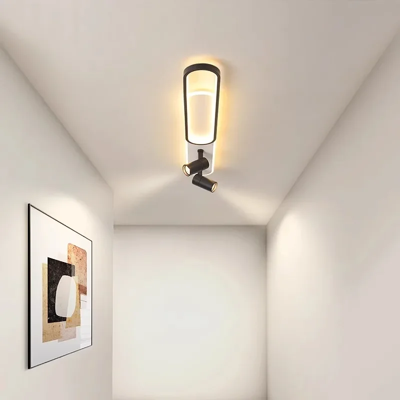 TechHPTrack Spotlights No Main Lights Living Room Wall Lamp Long Hallway Light Cloakroom LED Ceiling