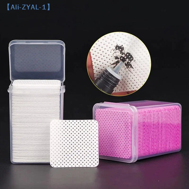 【ZYAL-1】200pcs/Box Lint Free Nail Wipes Gel Nail Polish Remover Wipes Absorbent Clean Magic Stuff Pad