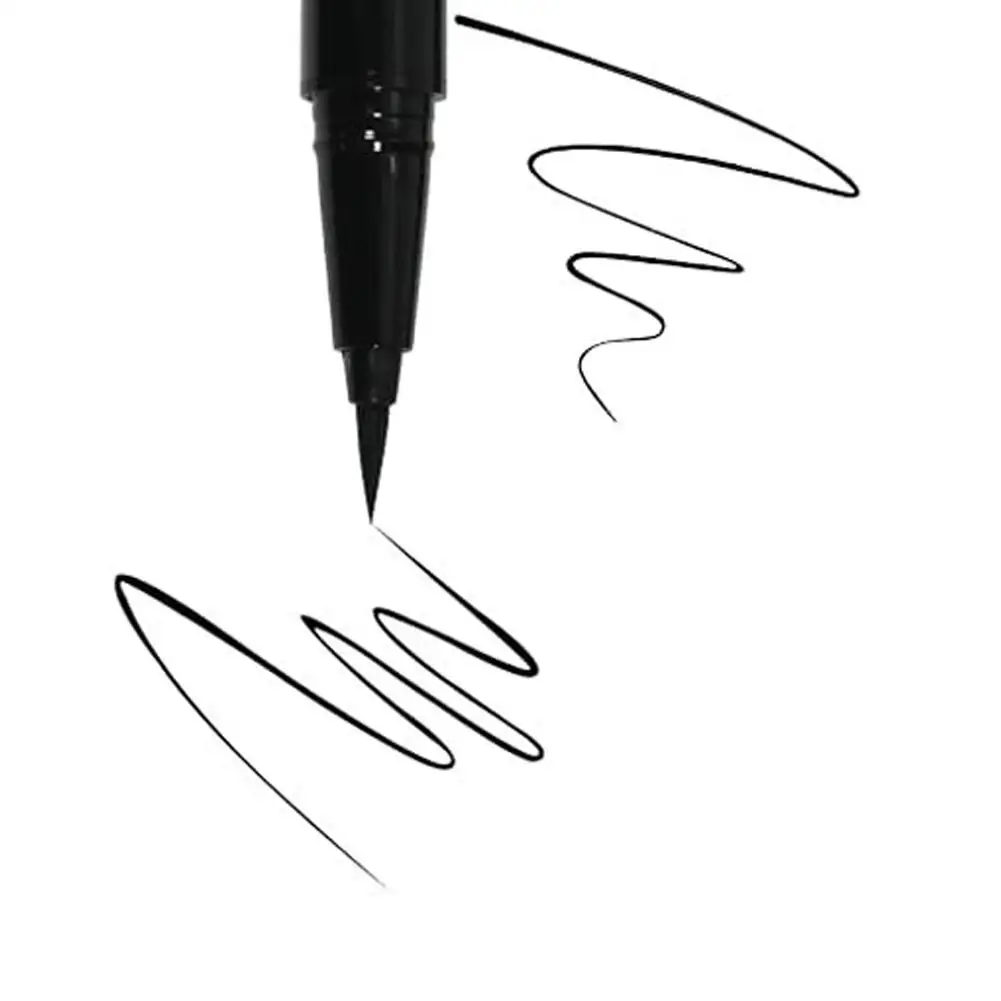 1/2PCS ดินสอเขียนขอบตาสีดำแห้งเร็วกันน้ำป้องกันรอยเปื้อนอายไลเนอร์ชนิดน้ำปากกาอายไลเนอร์เนื้อแมทที่เรียบเนียนยาวนาน