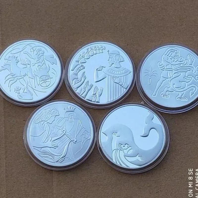 Israeli Bible Story silver glating history Commemorative Coin Badge Medal Souvenir  Arts Gifts Souvenir for collection