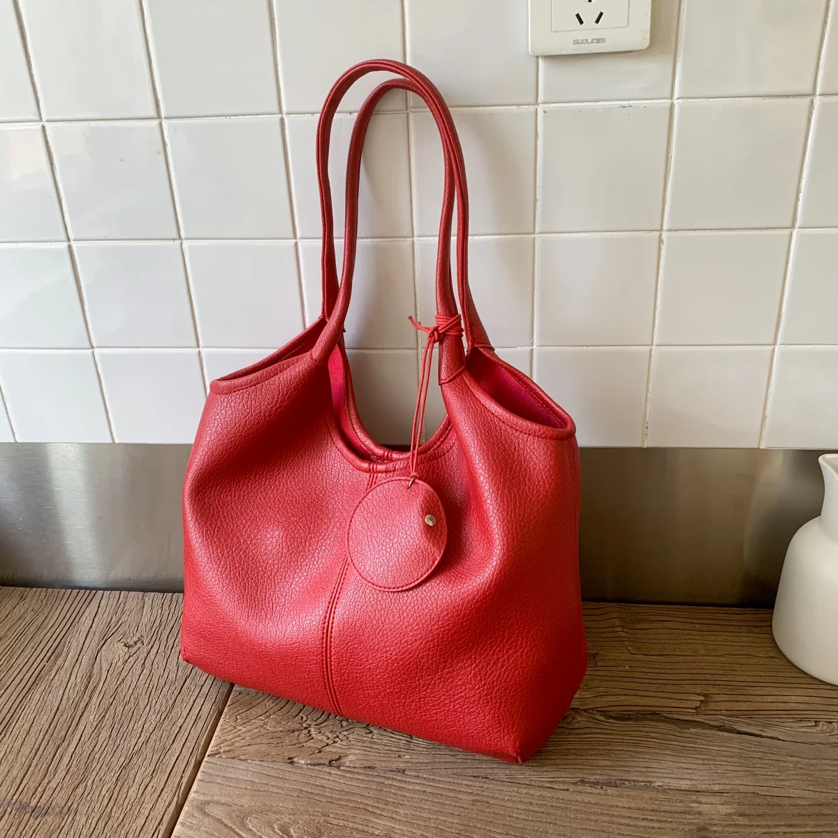 

Small PU Leather Shoulder Bags for Women 2025 New Designer Simple Tote Bag Females Luxury Handbags and Purses