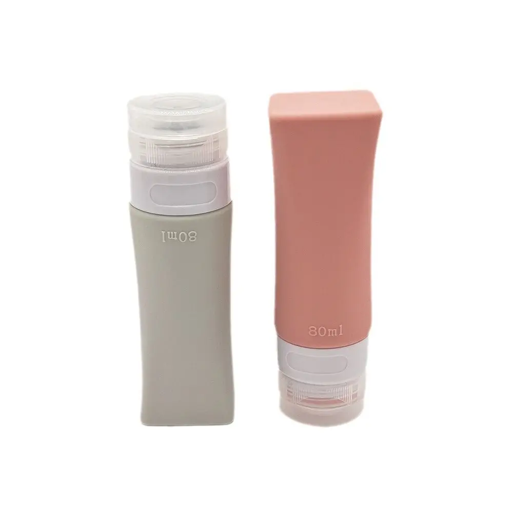 Refillable Silicone Sub-bottling Portable Soft Empty Cosmetic Storage Bottle Leakproof Squeezed Silicone Dispenser Bottle Women