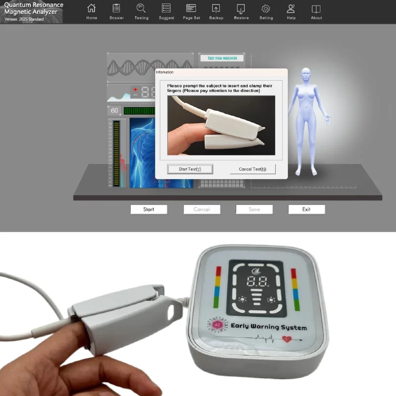

2025 Portable Finger Model Health Analyzer Biomagnetic Resonance Quantum Analysis Products Trace Elements Inspection
