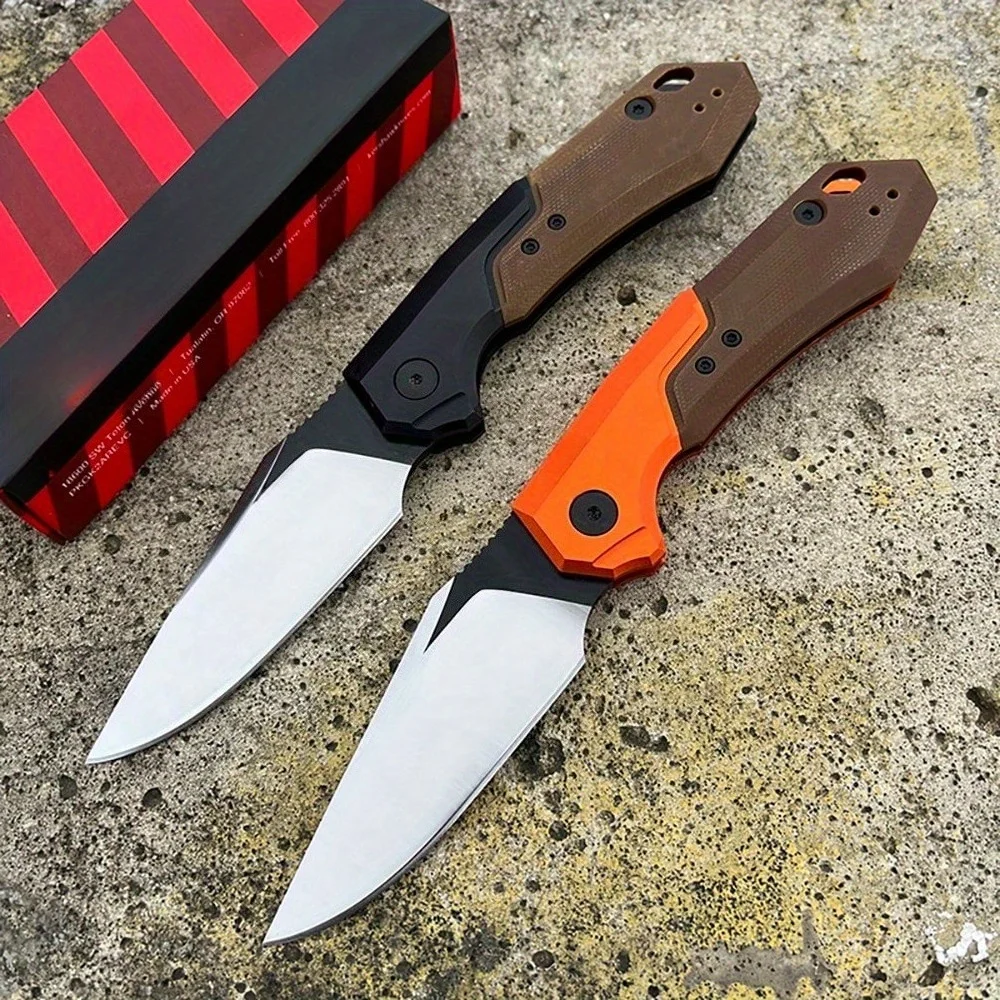 KS 7851 Launch 19 Pocket Knife D2 steel blade Aluminum alloy +G10 handle Outdoor Camping hiking Rock Climbing Adventure Hiking EDC Utility cutting Knife, Men's gift