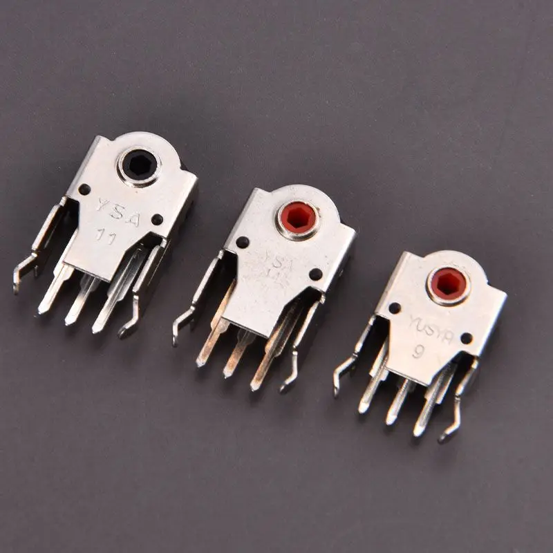 2 Buah Decoder Akurat 9Mm/11Mm Tetikus Putar Encoder Roda Gulir Hitam/Merah Sangat