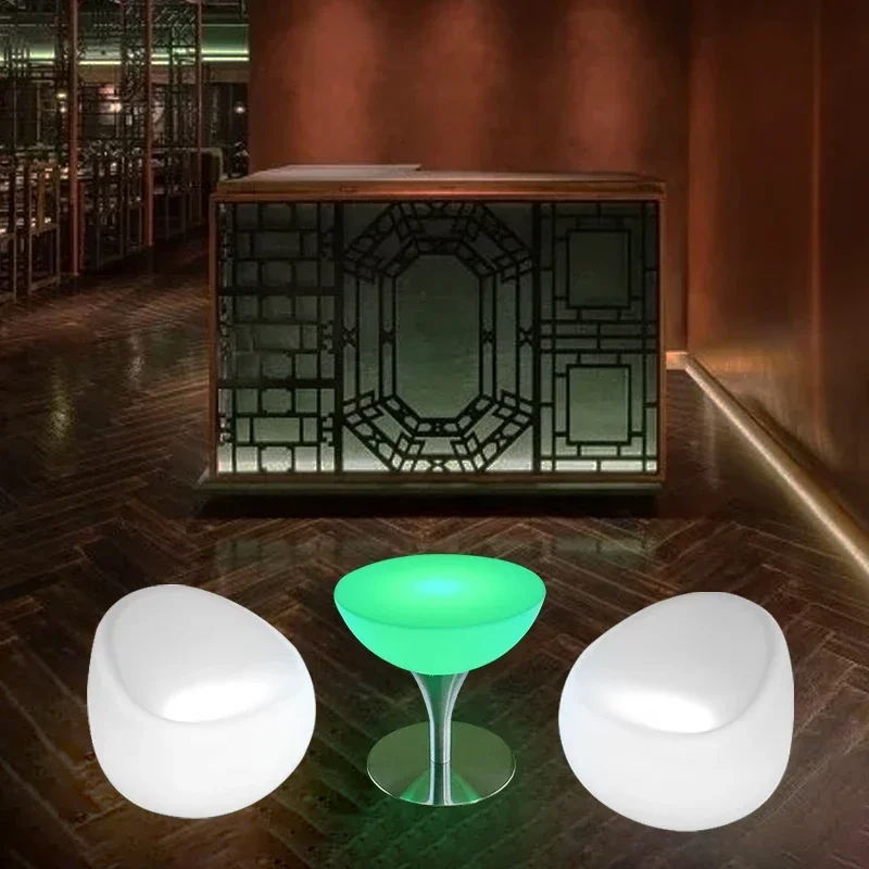 New led light bar table and chair combination KTV booth scattered table outdoor hotel leisure stool creative sofa chair