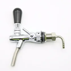 G5/8 Beer Faucet Adjustable Draft Beer Faucet Shank With Chrome Plating Tap Flow Controller For Keg Tap Homebrew Dispenser