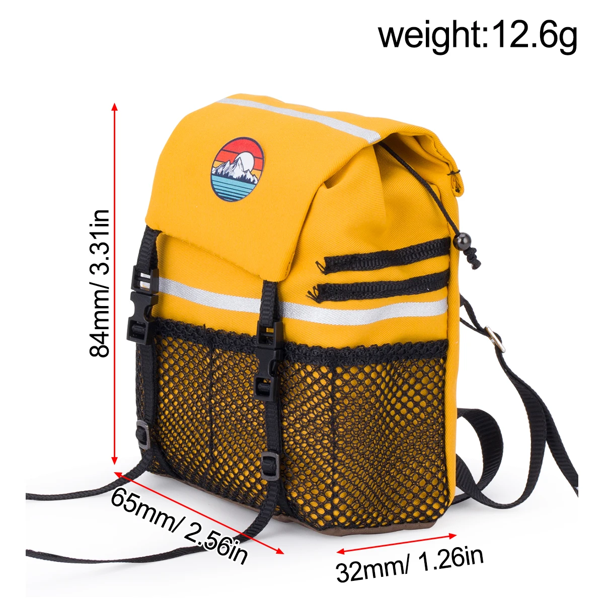 Simulation Backpack Luggage Bag Shovel Storage Bag Handbag Decoration for 1/8 1/10 RC Crawler Car TRX4 Axial SCX10 90046 D90