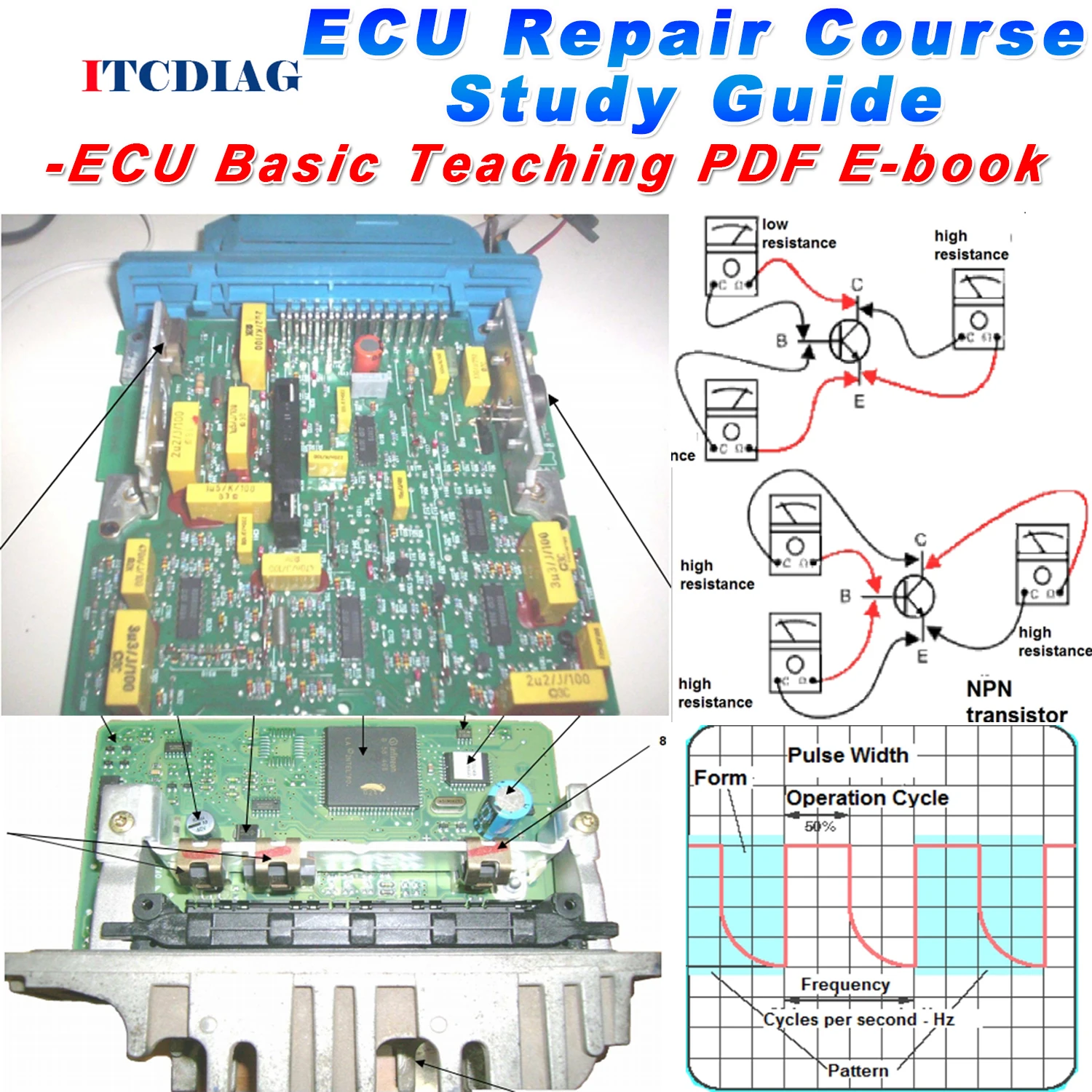 ECU Repair Course Study Guide ECU Basic Teaching PDF E-book PDF File For EPROM TEST Progranmming SMD Digital Central Simulator