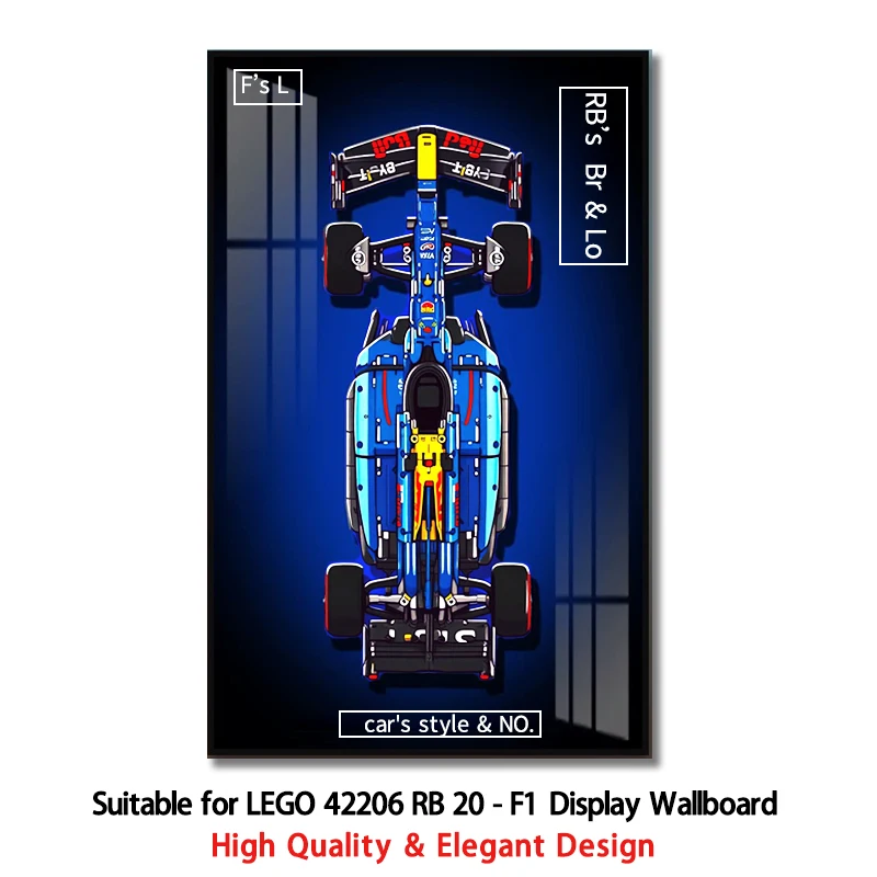 

NEW Wall Mount Display box Photo Frame Suitable for LEGO 42206 RB 20 - F1 building block car model Display Wallboard