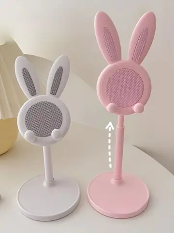 The Cute Rabbit Mobile Phone Stand Desktop Can Lift and Adjust the Desktop Phone Accessories Phone Stand Phone Grip